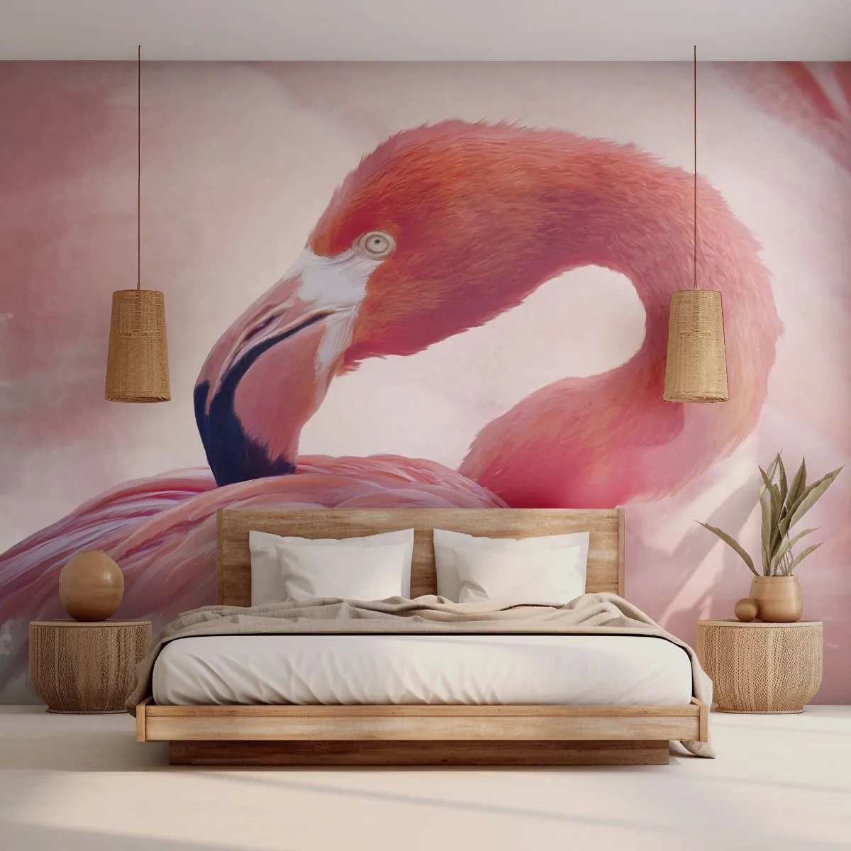 Öntapadós Fotótapéta Deluxe Sticker - Madári szépség - Flamingó, Madár, Természet - 250x175 cm