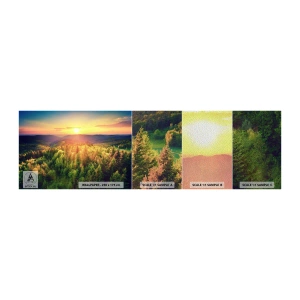 Fotótapéta Minta Premium Sand - Hegytetők és csúcsok - Tájkép, Erdő, Hegyek - 100x30 cm