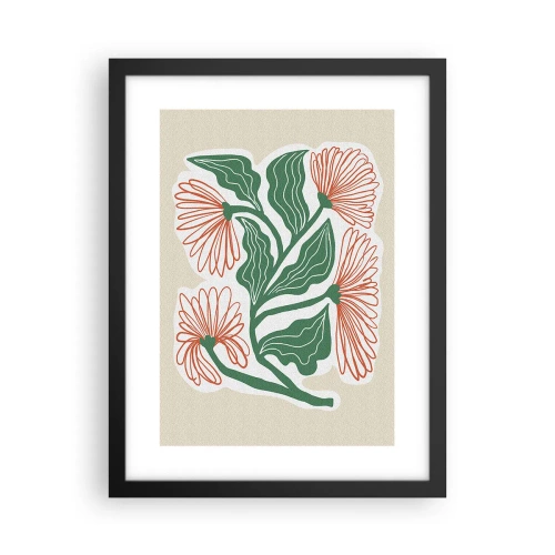 Poszter fehér keretben - Népi és modern - 30x40 cm
