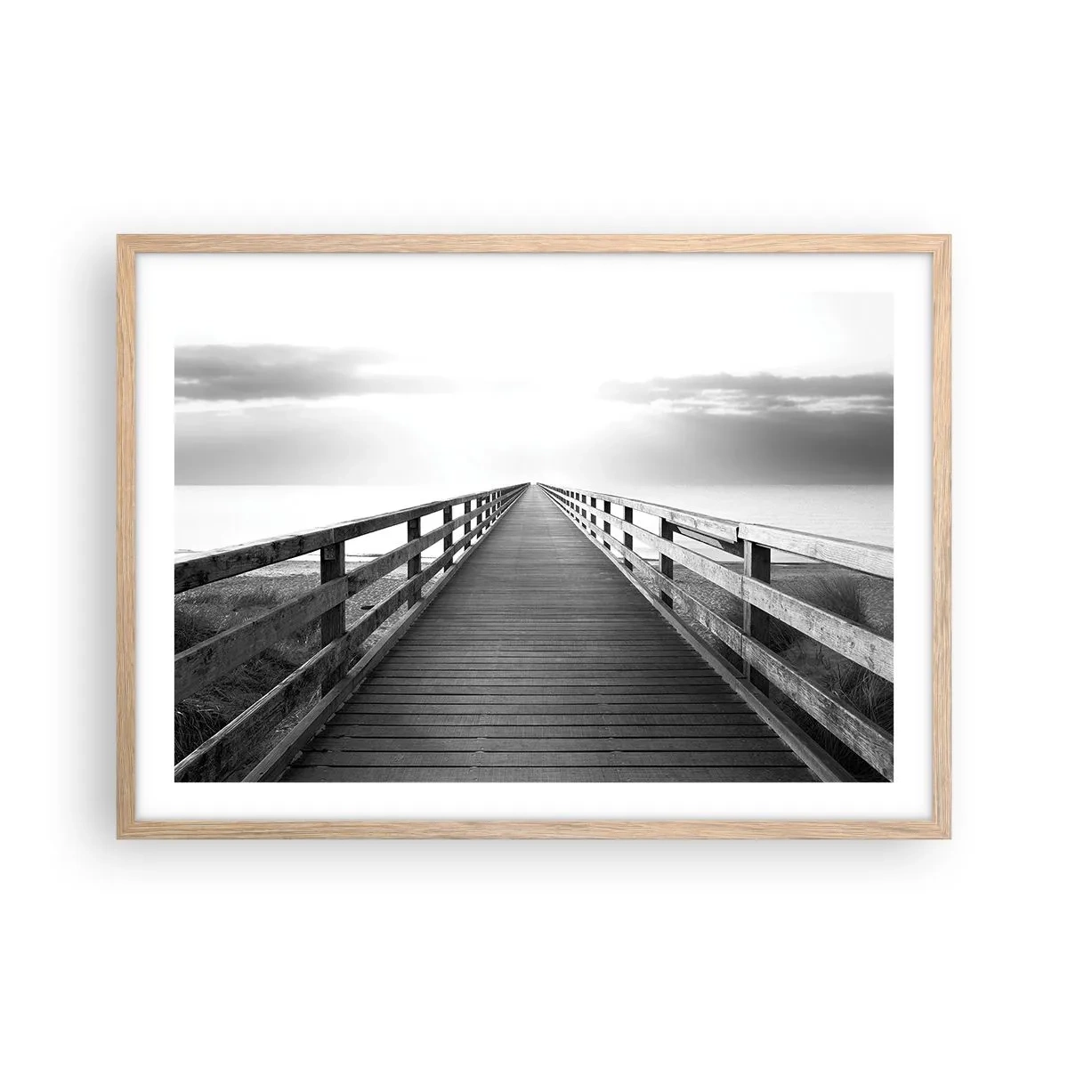 Poszter világos tölgy keretben - A messzeségbe... - 70x50 cm