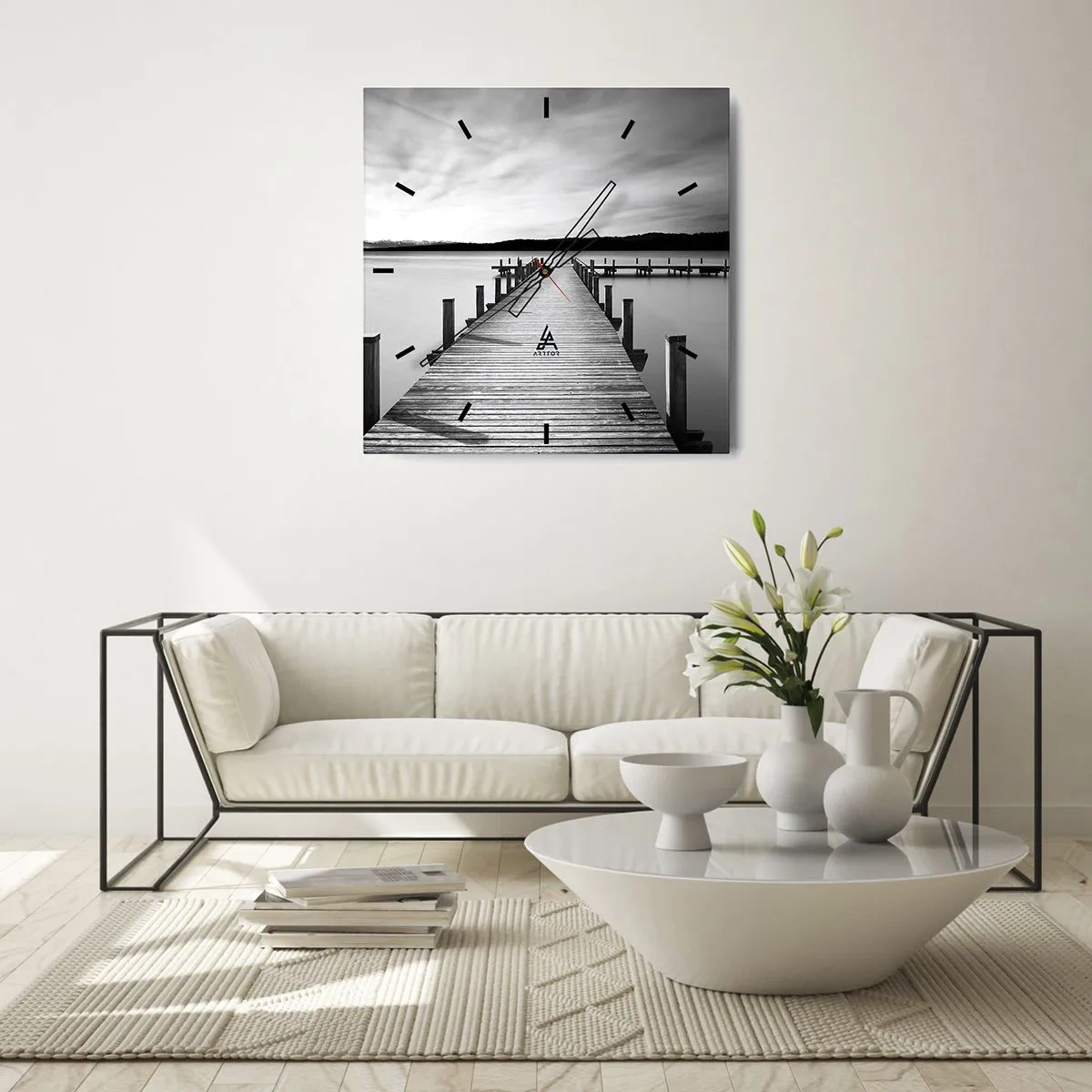 Falióra, Óra - A víznyelőnél - békében - 30x30 cm