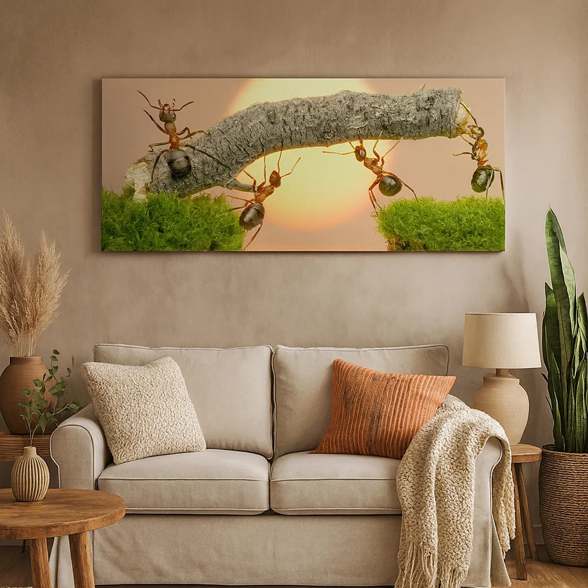 Vászonkép - Boldog, közös munka - 30x30 cm