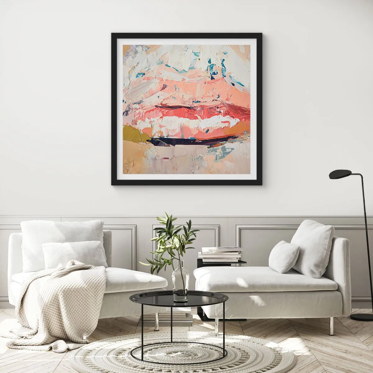 Poszter fehér keretben - Felébreszti az érzékeket - 40x40 cm