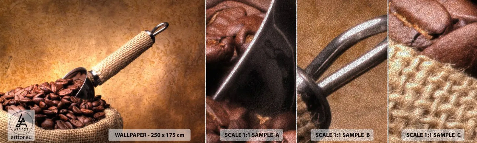 Fotótapéta Minta Premium Sand - Az íz forrásánál - Gasztronómia, Kávé, Aroma - 100x30 cm