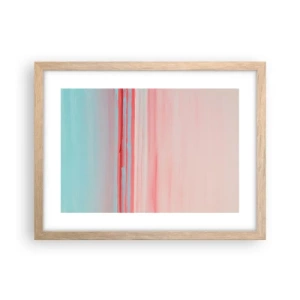 Poszter világos tölgy keretben - Absztrakció hajnalban - 40x30 cm