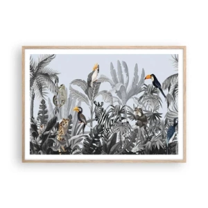 Poszter világos tölgy keretben - Afrikai mese - 100x70 cm