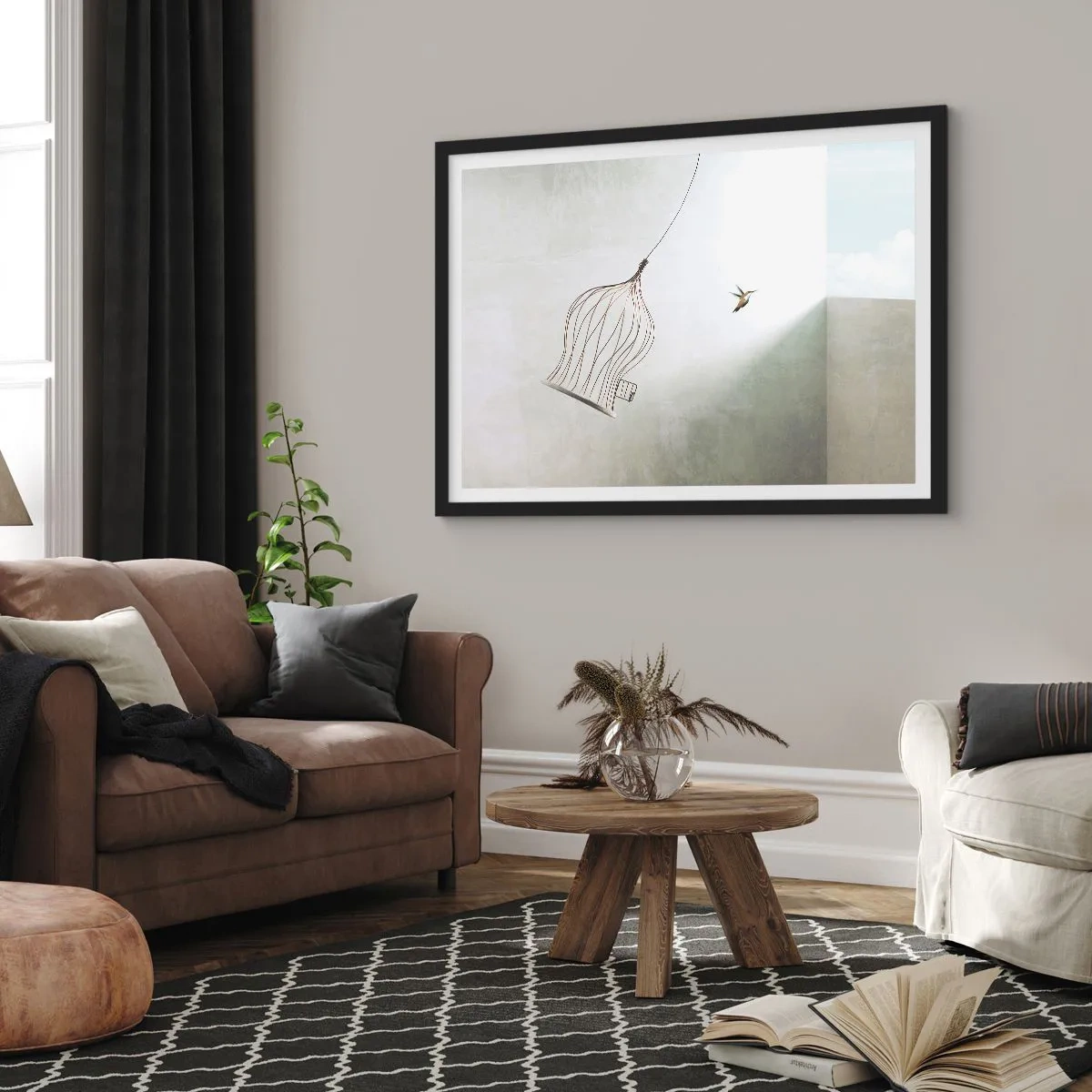 Poszter fehér keretben - Az elememen - 100x70 cm