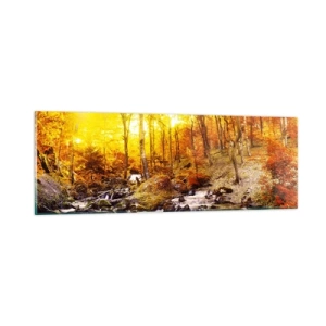 Üveg kép - Kövek aranyba és platinába - 90x30 cm