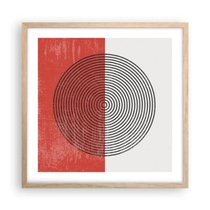 Poszter világos tölgy keretben - Pont a célba - 50x50 cm