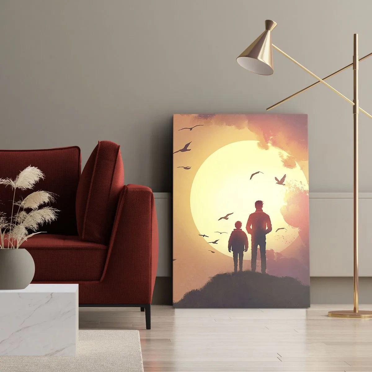 Vászonkép - Szemtől szembe a nappal - 45x80 cm