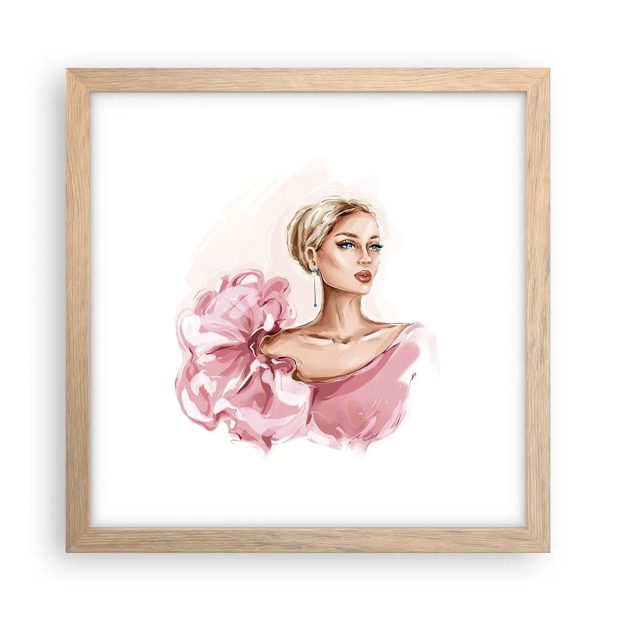 Poszter világos tölgy keretben - Mintha festett lenne… - 30x30 cm