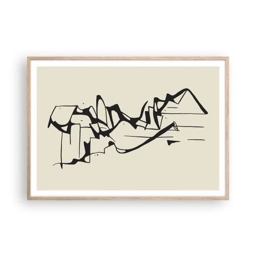 Poszter világos tölgy keretben - Lehet egy táj - 100x70 cm