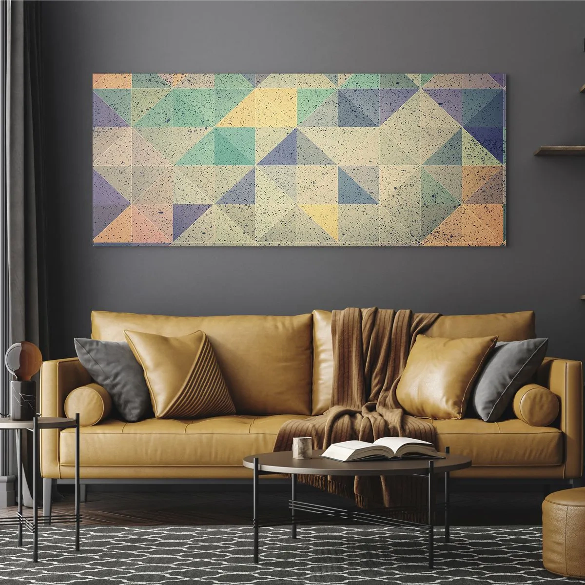Üveg kép - A háromszögek köztársasága - 120x50 cm