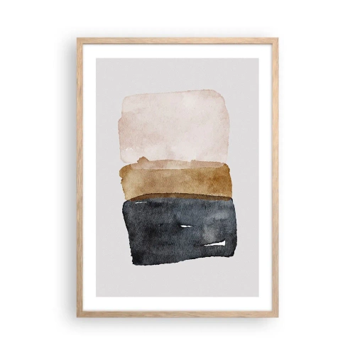 Poszter világos tölgy keretben - A föld színeinek kompozíciója - 50x70 cm