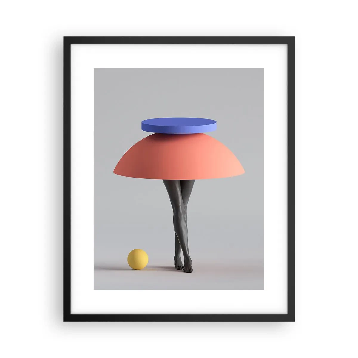 Poszter fehér keretben - Szürreális kompozíció - 40x50 cm