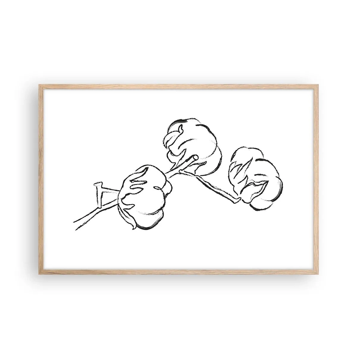 Poszter világos tölgy keretben - Pamut pehely - 91x61 cm