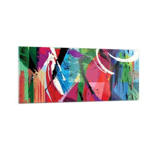 Üveg kép - Gyorsan, élénken és ugrálva - 100x40 cm