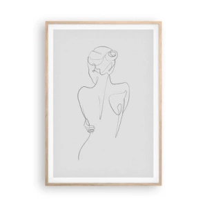 Poszter világos tölgy keretben - Testzene - 70x100 cm