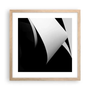 Poszter világos tölgy keretben - Fénysíkok az árnyék mélyéről - 40x40 cm