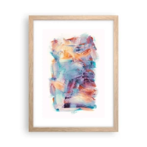 Poszter világos tölgy keretben - Színes rendetlenség - 30x40 cm