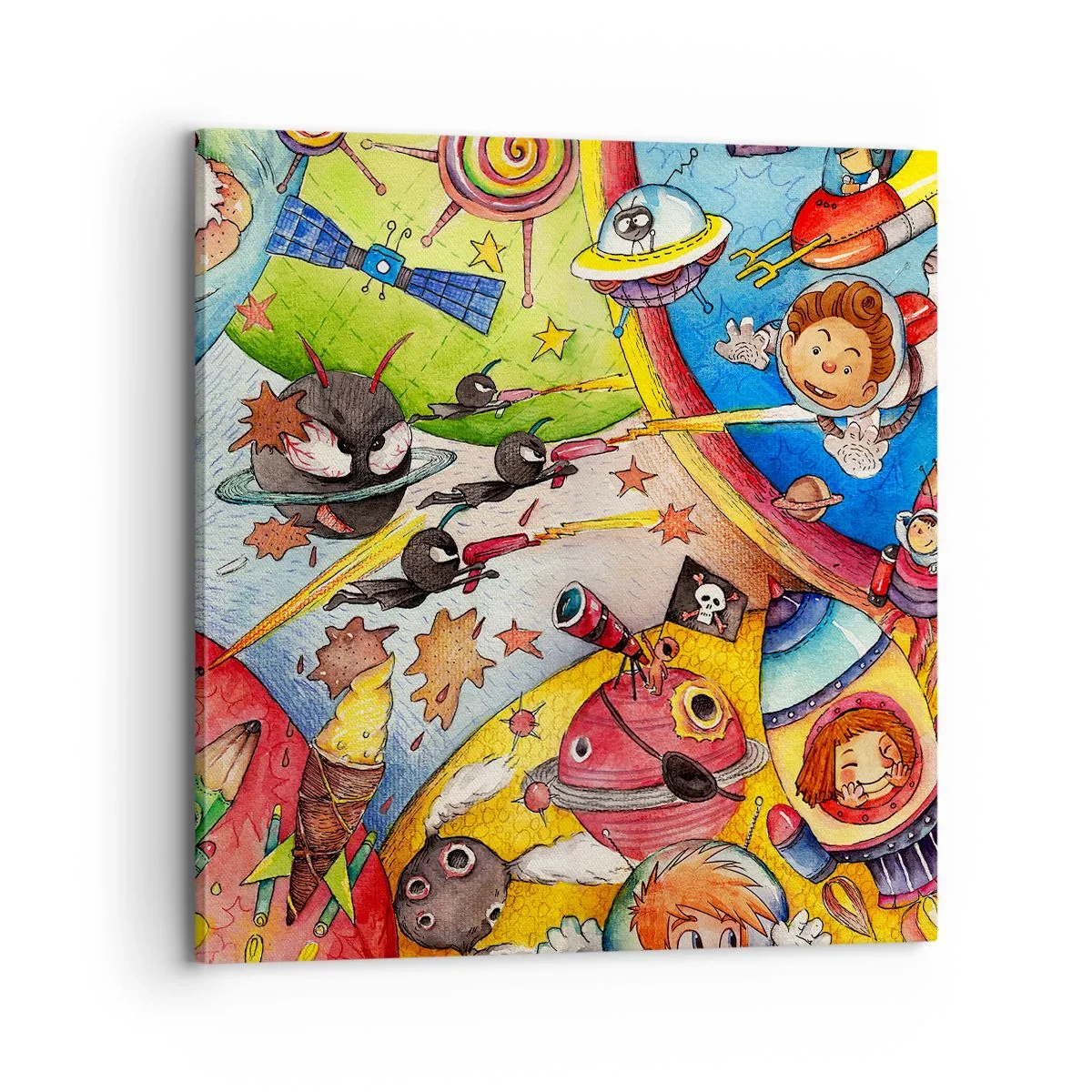 Vászonkép - Nagy űrkaland - 70x70 cm