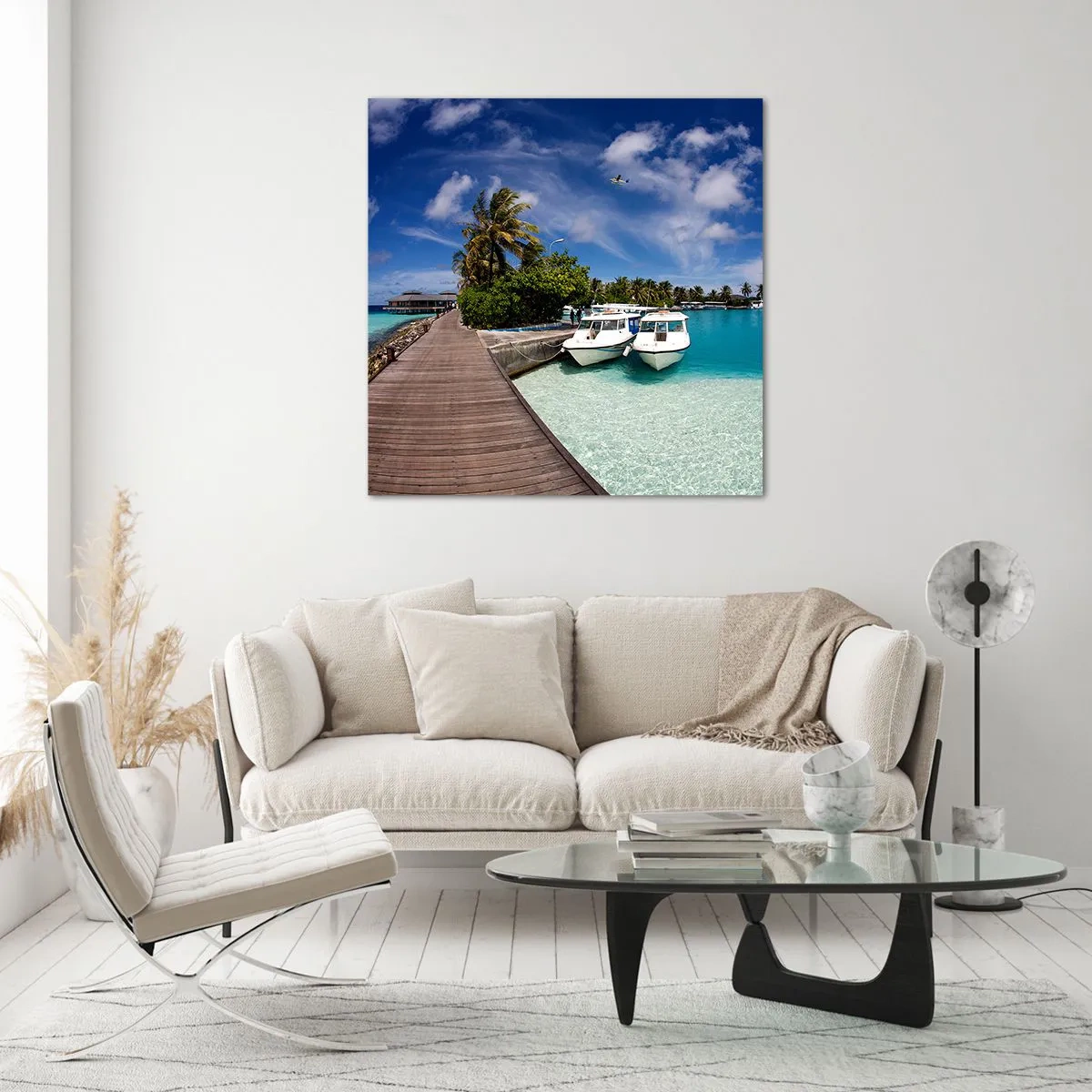 Üveg kép - A paradicsom mégis létezik - 50x50 cm