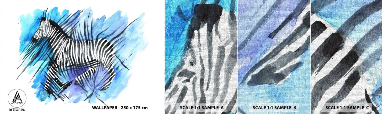 Fotótapéta Minta Premium Canvas - Csíkokba rejtve - Állatok, Borda, Afrika - 100x30 cm