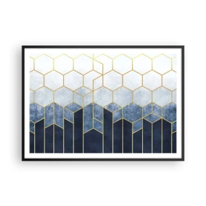 Poszter fehér keretben - Kompozíció szinkópa ritmusban - 100x70 cm