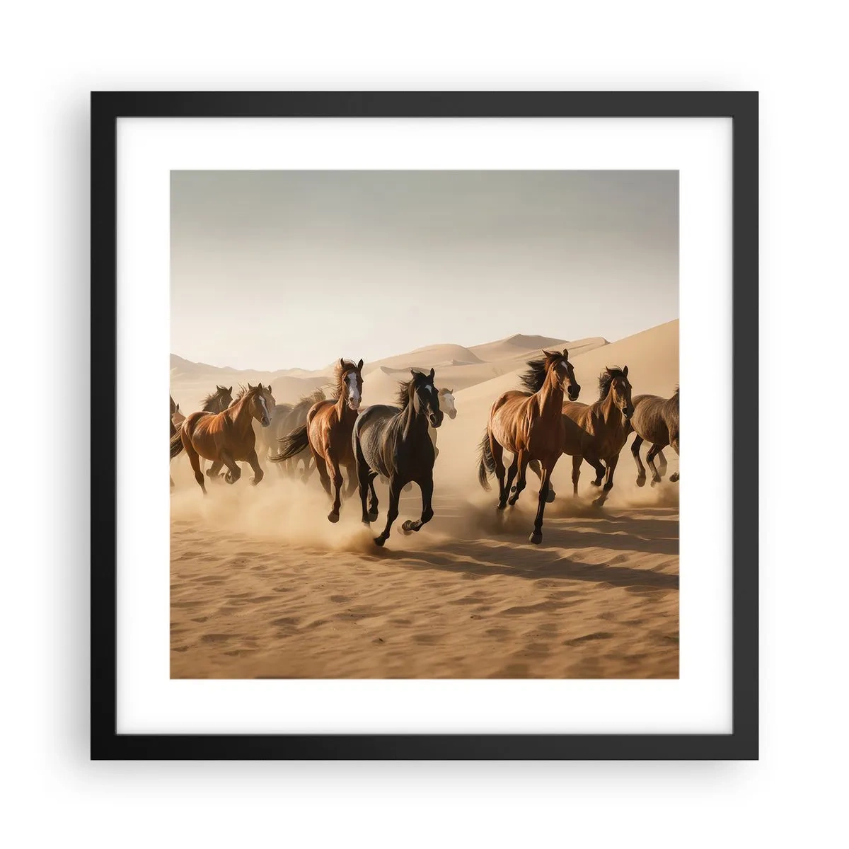 Poszter fehér keretben - Szabad, mint a szél - 40x40 cm