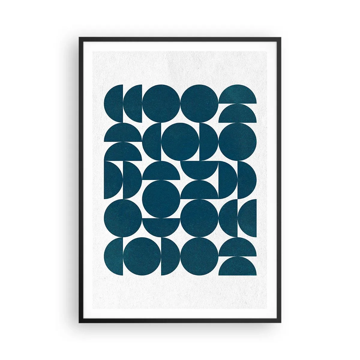 Poszter fehér keretben - Körök és félkörök - 70x100 cm