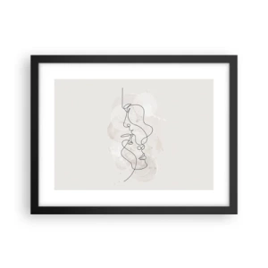 Poszter fehér keretben - Ölelésbe gabalyodva - 40x30 cm