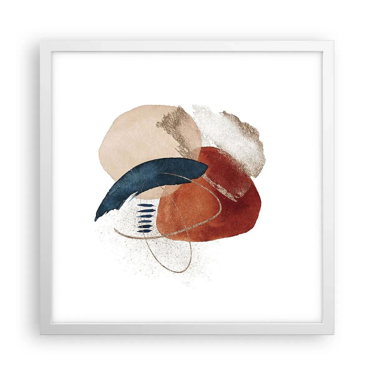 Poszter fekete keretben - Ovális kompozíció - 40x40 cm