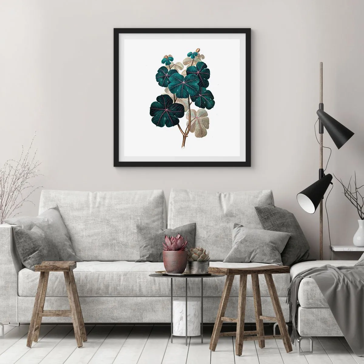 Poszter fehér keretben - Egy régi herbáriumból - 40x40 cm