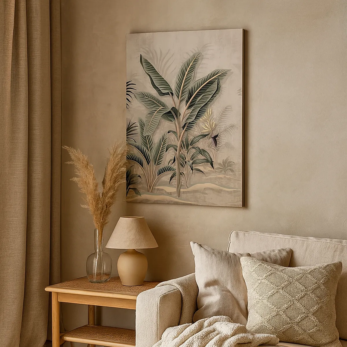 Vászonkép - Gyarmati stílusú metszet - 50x70 cm