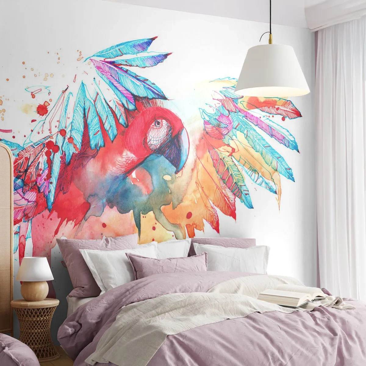 Fotótapéta Standard Eco - . - Papagáj, Madár, Absztrakció - 200x140 cm