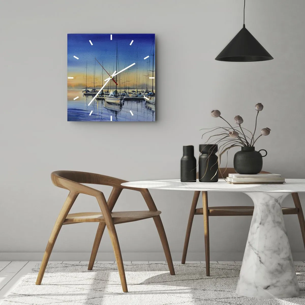Falióra, Óra - Egy szép nap vége - 40x40 cm