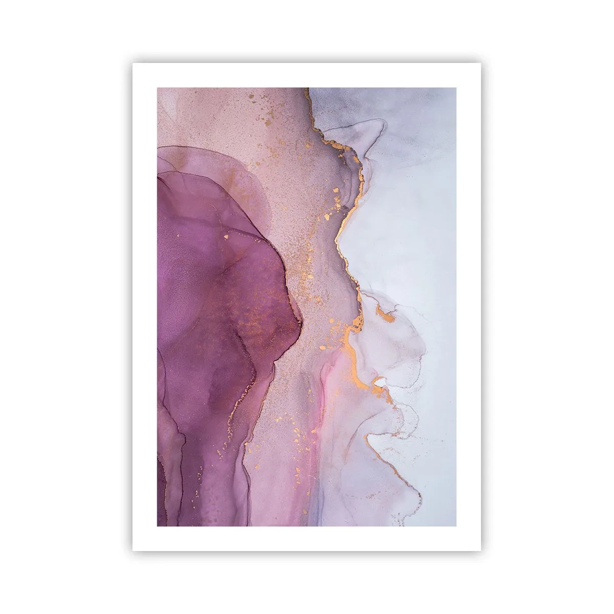Poszter - Lila és orgonaszínű hullámok - 50x70 cm