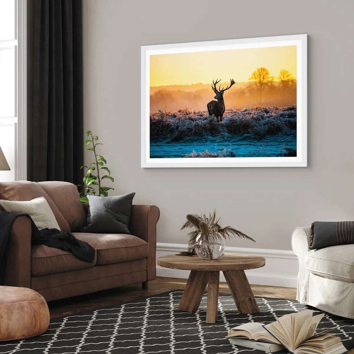 Poszter fekete keretben - Megkoronázott a birtokán - 40x30 cm