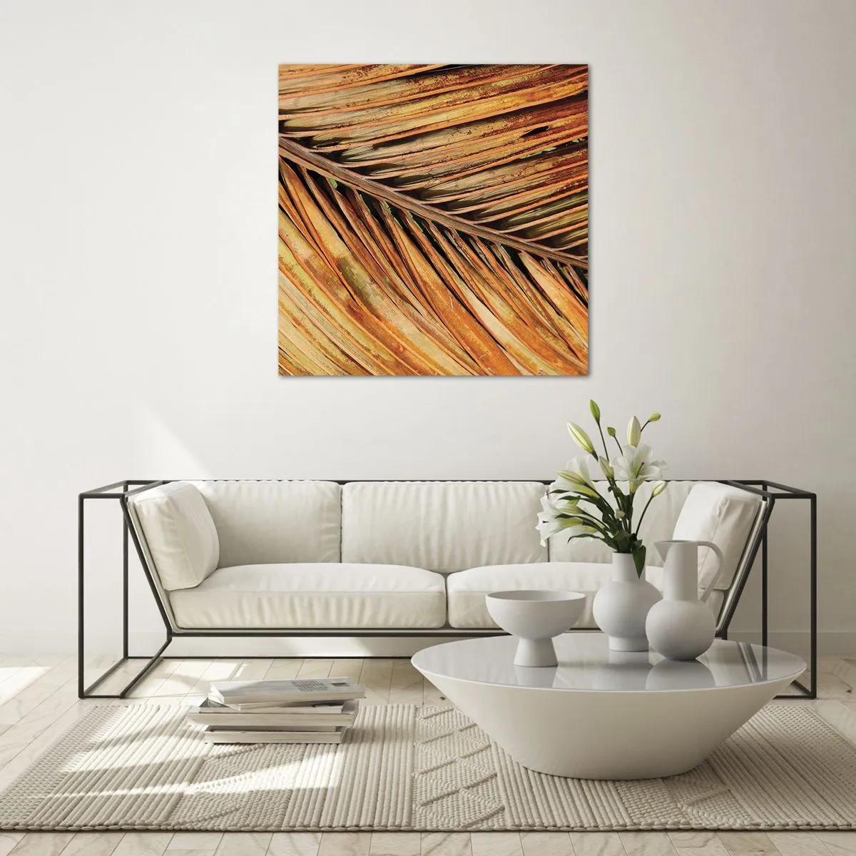 Üveg kép - Kókusz aranya - 70x70 cm