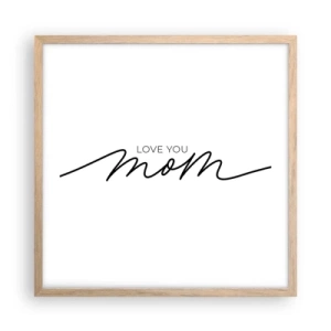 Poszter világos tölgy keretben - Nagy megrázás - 50x50 cm