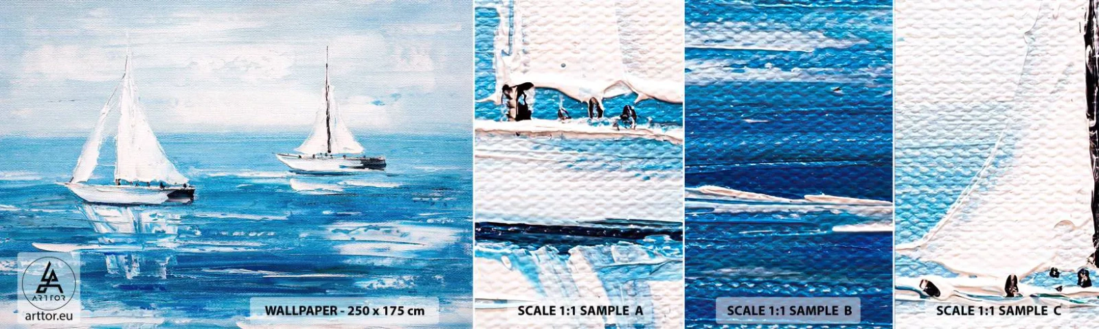 Fotótapéta Minta Standard Eco - Egy barátoddal az oldaladon - Tájkép, Vitorlások, Tengeri - 100x30 cm