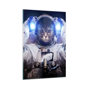 Üveg kép - Houston, baj van - 80x120 cm