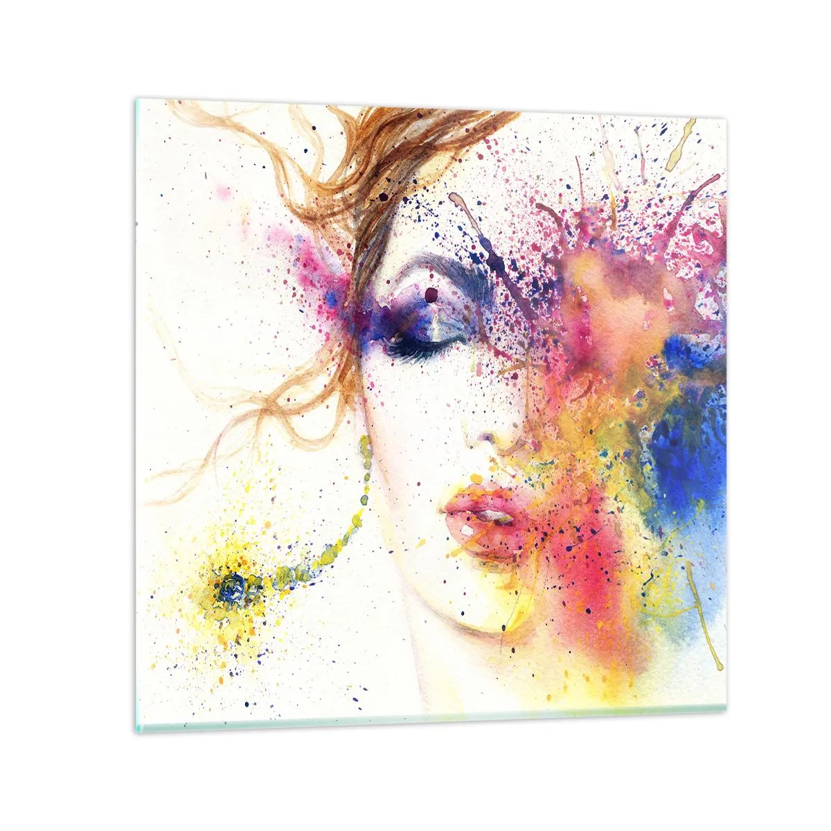 Üveg kép - Szivárványszédülés - 70x70 cm