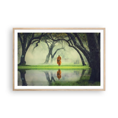 Poszter világos tölgy keretben - Útban a megvilágosodás felé - 91x61 cm