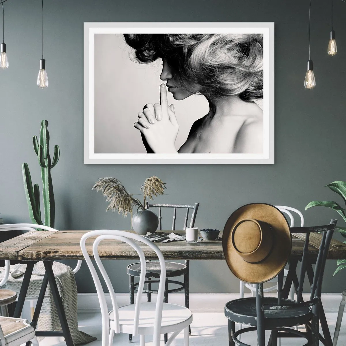 Poszter fekete keretben - Magára hallgatva - 50x40 cm