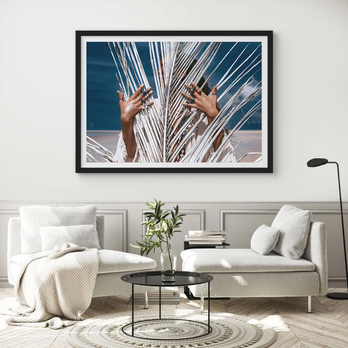 Poszter fehér keretben - Sámán asszonya? - 91x61 cm