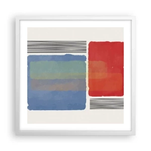 Poszter fekete keretben - A geometria szelleme és betűje - 50x50 cm