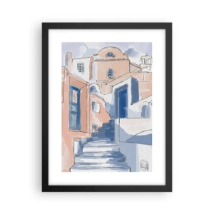 Poszter fehér keretben - Egzotikus város - 30x40 cm