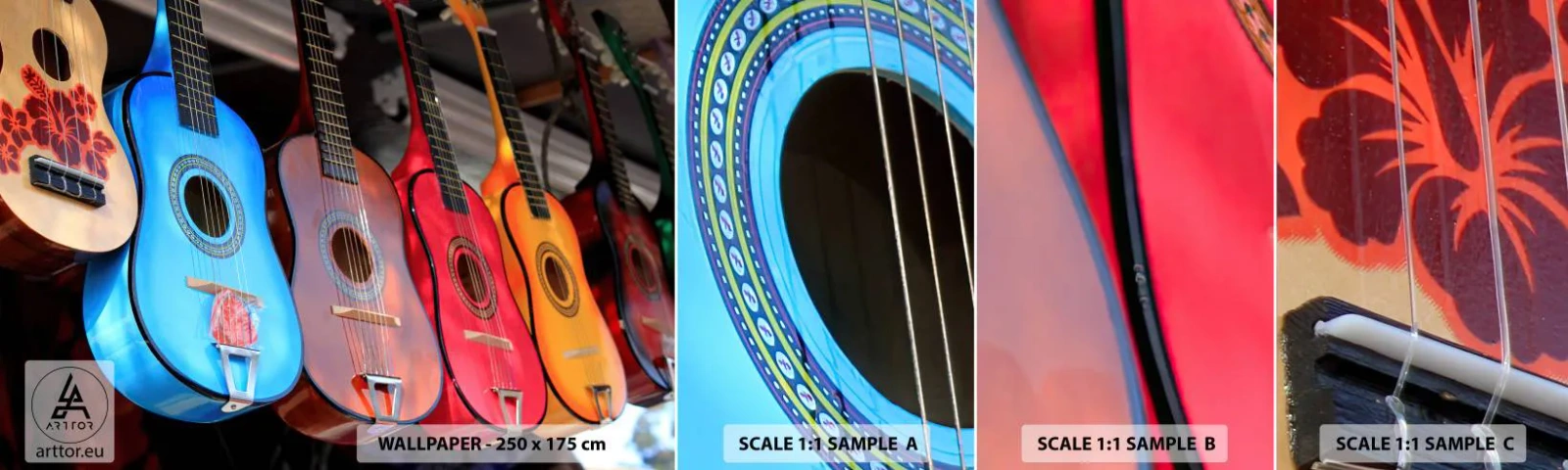 Fotótapéta Minta Standard Eco - Latin hangulat - Zene, Gitár, Hangszer - 100x30 cm