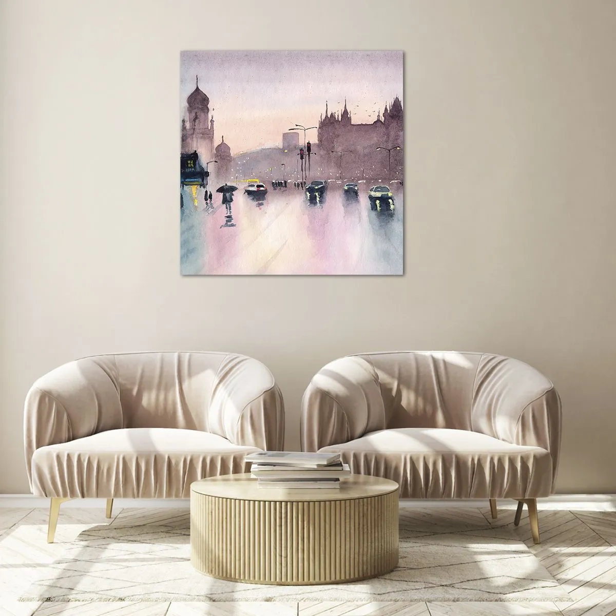 Üveg kép - Az esős ködben - 60x60 cm